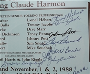 1948 Masters Champ CLAUDE HARMON Signed Tournament Poster - Seldom Seen JSA ALOA