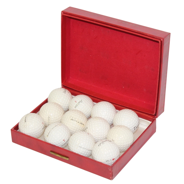 Acushnet Dynaflyte/Faultess Henry Duisen Stamped Dozen Golf Balls in Box - Roth Collection