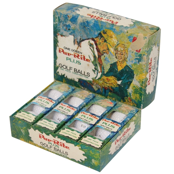 Par-Rite Plus One Piece Construction Dozen Golf Balls in Original Box - Roth Collection