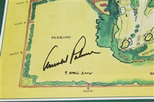 Arnold Palmer Signed Vibrant Augusta National GC Course Layout Print JSA ALOA