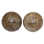 Two Classic US Tiger Donut Pattern Golf Balls