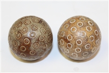 Two Classic US Tiger 'Donut' Pattern Golf Balls