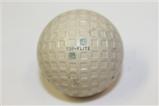 Classic Spalding Top-Flite Blue/Green Square Mesh Pattern Golf Ball