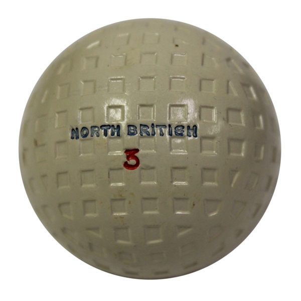 Classic North British/Scotland Square Mesh Pattern Golf Ball