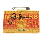 Jack Nicklaus Signed 1975 Masters Badge #15932 JSA ALOA