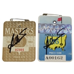 Ben Crenshaw Signed 1984 Masters Badge #07991 & 1995 Masters Badge #A00162 JSA ALOA