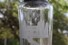 Early 1900's 'The 19th Hole' Sterling Silver & Glass Cocktail Shaker