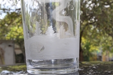 Early 1900's 'The 19th Hole' Sterling Silver & Glass Cocktail Shaker