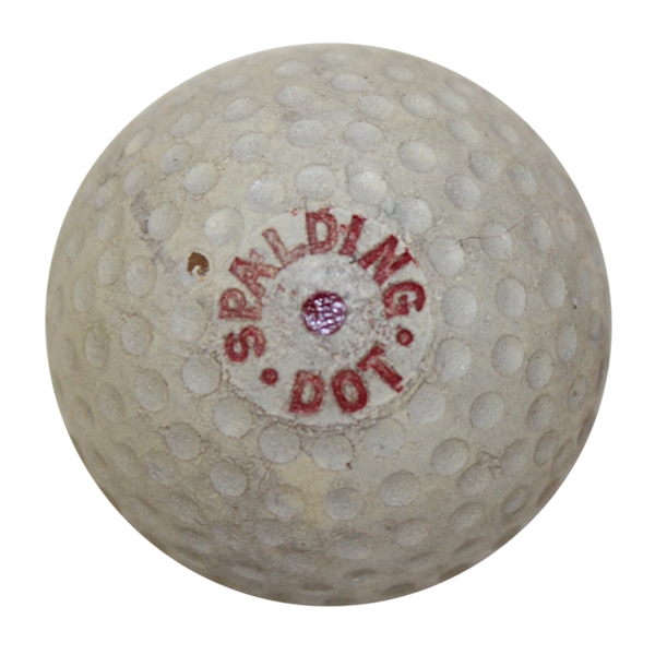 Spalding Red Dot Dimple Golf Ball - Larger Recessed Dimples - Bobby Jones Played This Type