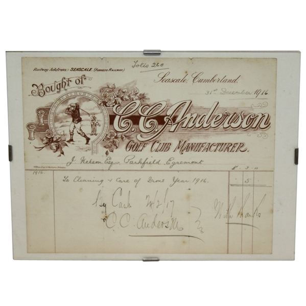 1916 Receipt from C.C. Andersons Shop SeaScale Cumberland, Scotland