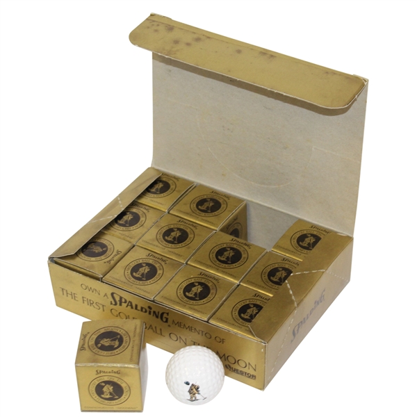 One Dozen Mint Condition Spalding Moonball Commemorative Golf Balls in Original Box(es)