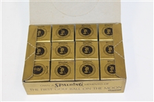 One Dozen Mint Condition Spalding Moonball Commemorative Golf Balls in Original Box(es)