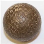 1910 North British Diamond Chick Brown & Tan Golf Ball