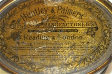 1890's Huntley & Palmers Oval Biscuit Tin - First Known Golf Advertising on Tin