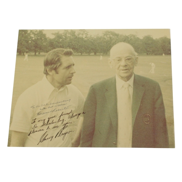 Clifford Roberts & Gary Player Dual Signed Photo JSA ALOA