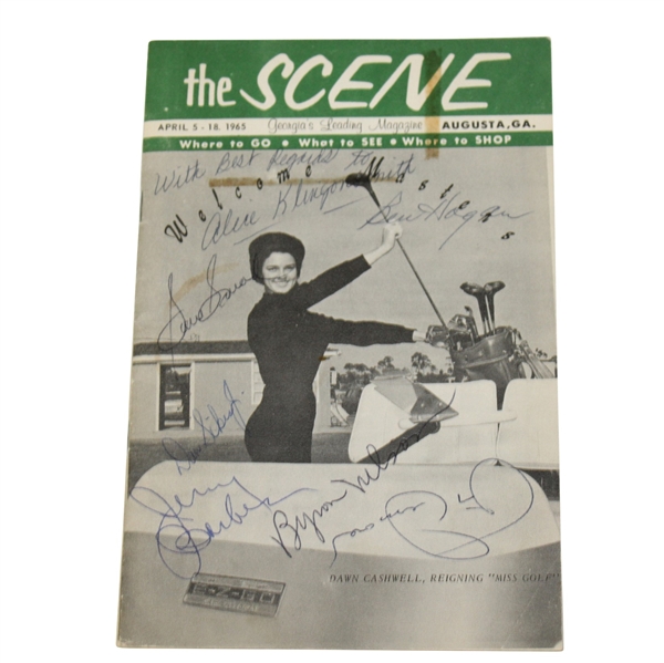 Hogan, Demaret, Snead, Nelson, and Others Signed 1965 The Scene Augusta Magazine JSA ALOA