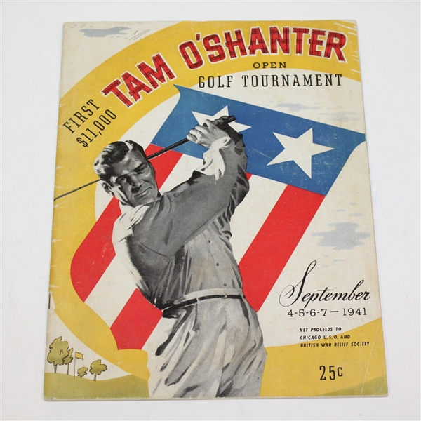 1941 Tam OShanter Open Golf Tournament Program - Byron Nelson Winner