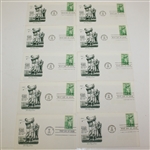 Lot of TEN Bobby Jones Pinehurst 1981 First Day Issue Stamped Cachets