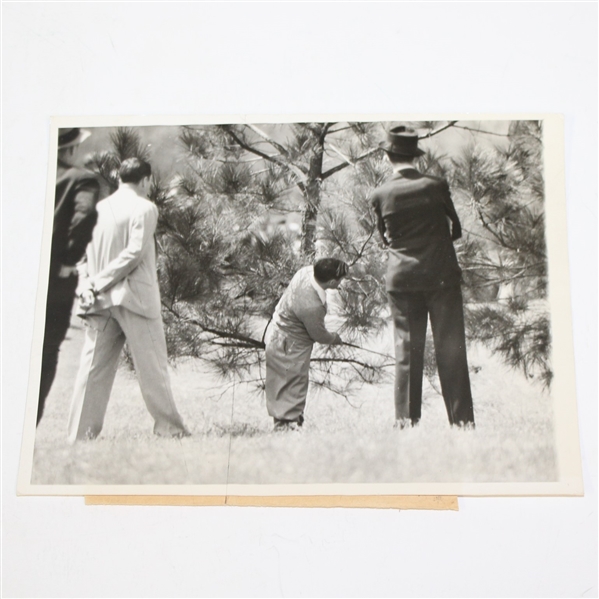 Bobby Jones Beneath the Evergreens A.P. Wire Photo - 4/2/1937 - In the Augusta Pine Trees