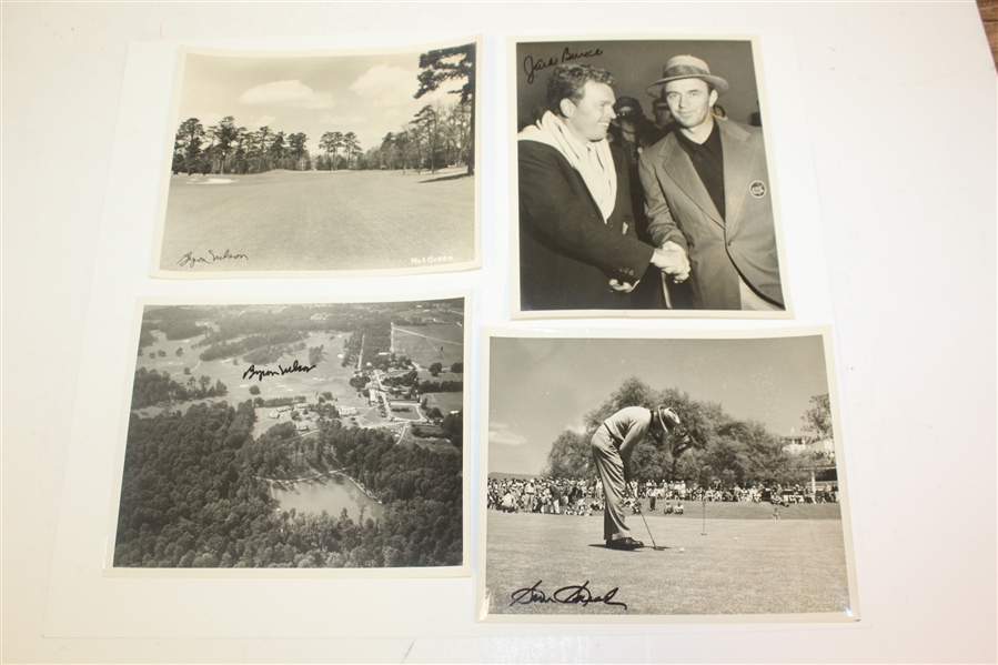 Sam Snead, Byron Nelson (x2), and Jack Burke Signed Morgan Fitz Original Photos JSA ALOA