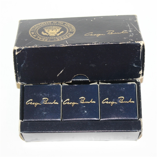 George Bush Commemorative Presidential Golf Ball Boxes - Empty