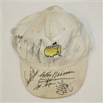 Multi-Signed White Masters Hat by Palmer, Nicklaus, Stewart, Neiman, and others JSA ALOA