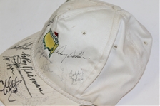 Multi-Signed White Masters Hat by Palmer, Nicklaus, Stewart, Neiman, and others JSA ALOA