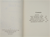 1940 'Wodehouse on Golf' Golf Book by P.G. Wodehouse
