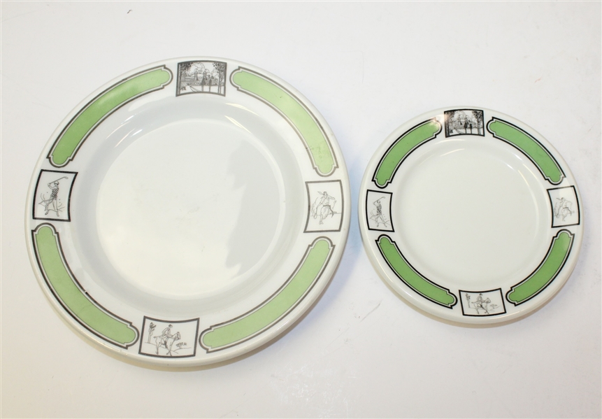 Pair of 1930 Golf Themed Plates- Arthur Schiller and Son - Roth Collection