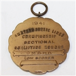 1941 Amateur Public Links Sectional Qualifying Rounds Low Scorer Medal - Omaha - Robert Sommers Collection