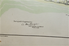 The Old Course St. Andrews Map Surveyed & Depicted by A. MacKenzie - Print - Framed - Robert Sommers Collection