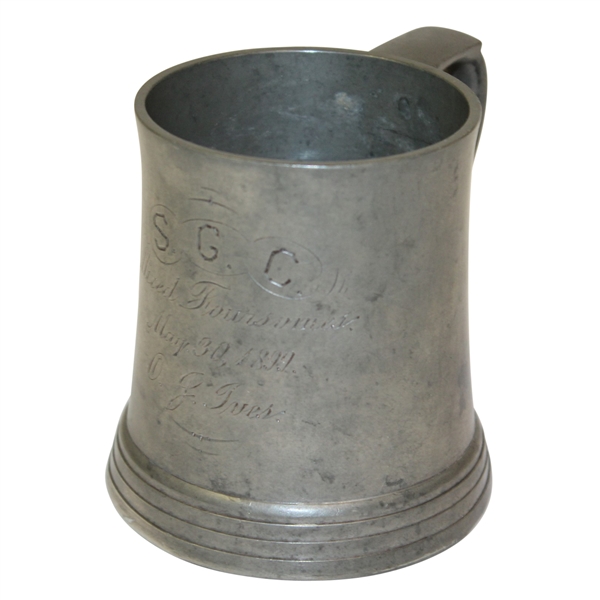 1899 S.G.C. Mixed Foursome Pewter Tankard Trophy - O.J. Ives - May 30th - Roth Collection