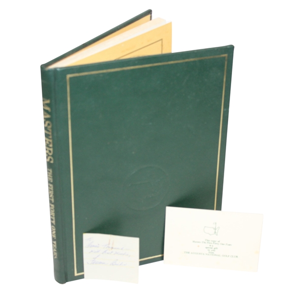 Masters - The First Forty One Years with Compliments Card and Personal Note from Furman Bisher