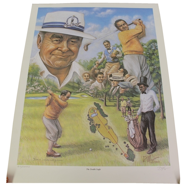 Gene Sarazen Signed Ltd Ed 611/1000 David Meo Double Eagle Print JSA ALOA