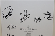 1994 Masters Dinner Menu Signed by Palmer, Sarazen, & Others JSA ALOA