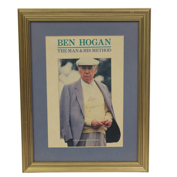 Ben Hogan Signed The Man & His Method Golf Monthly Supplement - Framed JSA ALOA