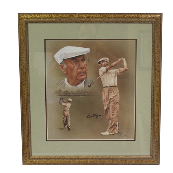 Ben Hogan & Artist K. Modak Signed Print #682/2700 - Framed JSA ALOA