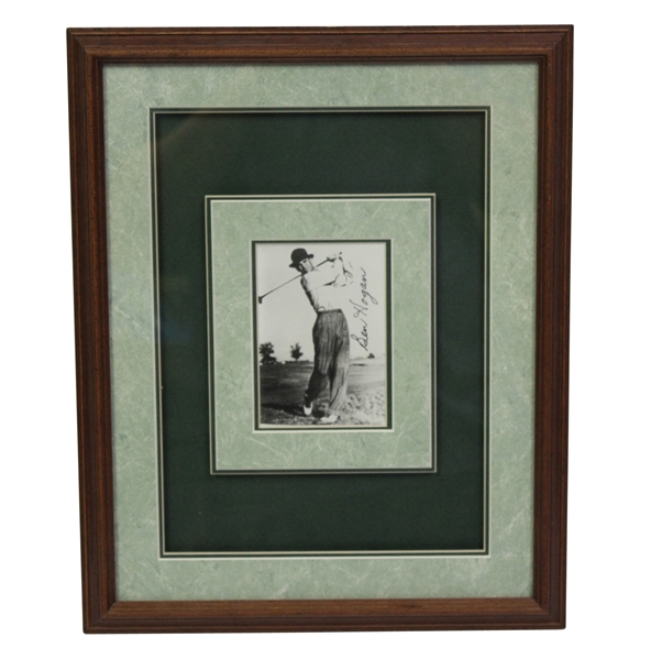 Ben Hogan Signed Small Double Matted Photo - Framed JSA ALOA