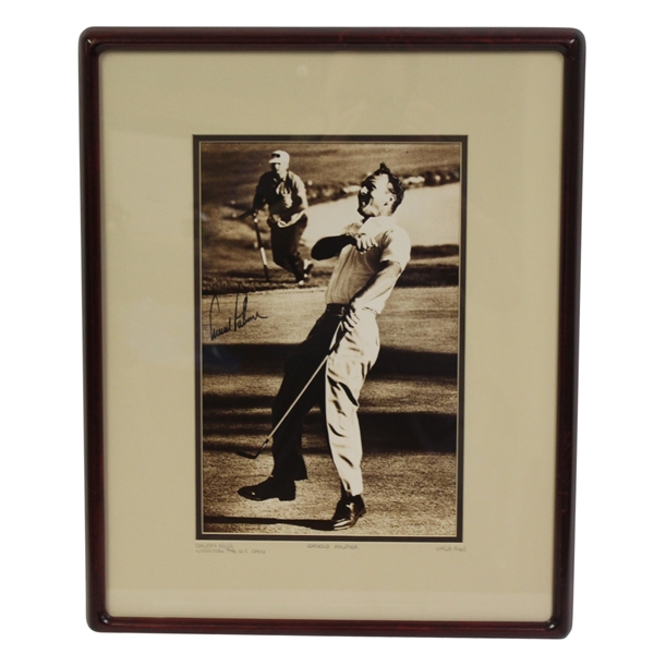 Arnold Palmer Signed Photo of 1960 US Open Win at Cherry Hills - Framed JSA ALOA