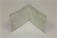 1958 Masters Tournament Official Scorecard - Palmer 1st Masters Victory