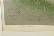 Artist Cecil Aldin Ltd Ed North Berwick Golf Course Original Color Lithograph - Framed