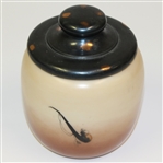 Large Milk Glass Tobacco Humidor Perceived to be by The Handel Co. - Circa 1910