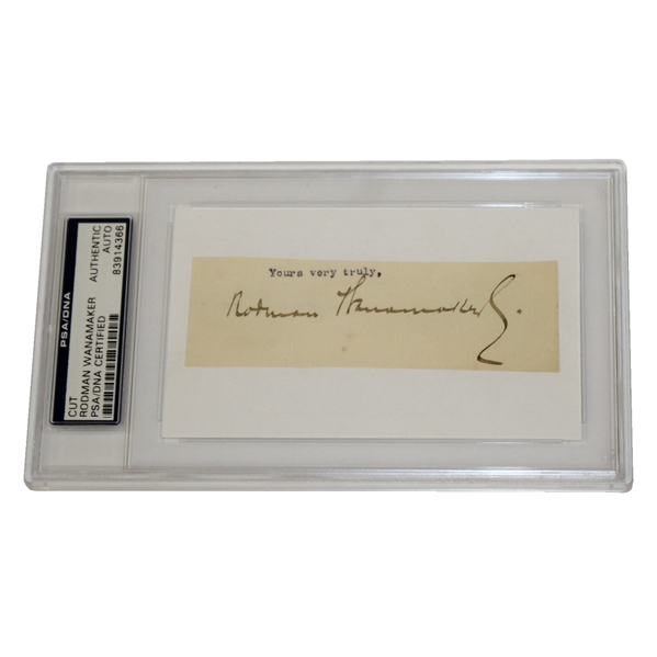 Rodman Wanamaker Vintage Fountain Pen Cut Signature PSA/DNA #83914366