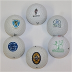 Six Logo Golf Balls from Seldom Seen European Courses