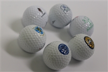 Six Logo Golf Balls from Seldom Seen European Courses