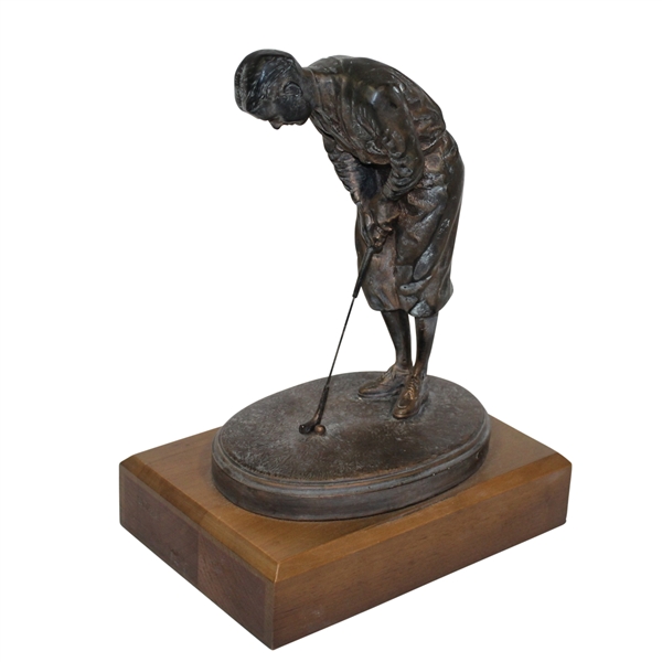 Classic Golfing Figure Statue - Wooden Base - Roth Collection