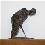 Classic Golfing Figure Statue - Wooden Base - Roth Collection