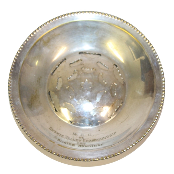 Skokie Valley Championship Bowl - 1st Senior Handicap - Silver Plate on Brass - Roth Collection