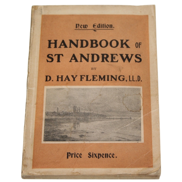 1910 Handbook of St Andrews by D. Hay Fleming - Pull-out Course Map - Roth Collection