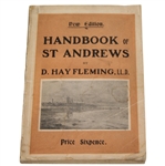 1910 Handbook of St Andrews by D. Hay Fleming - Pull-out Course Map - Roth Collection
